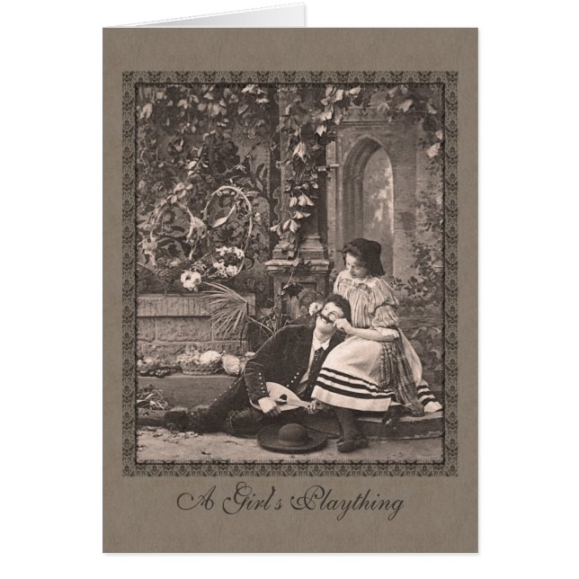 Funny Romantic Victoriaans Man met Mustache (Voorkant)