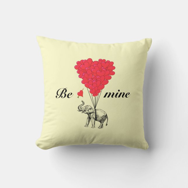Funny romantische olifant Valentijns Kussen (Voorkant)