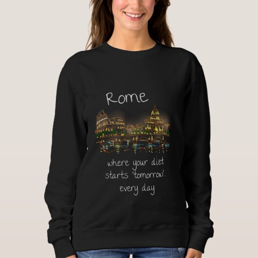 Funny Rome Italy Souvenir Hand Drawn Art Gift Trui (Voorkant)