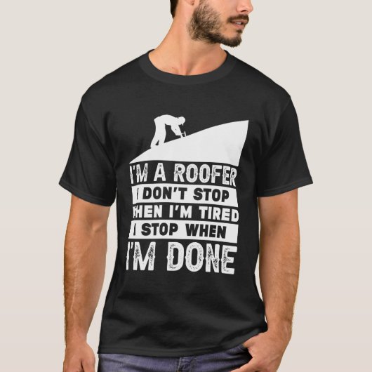 Funny Roofer Design Mannen Gift T-shirt (Voorkant)