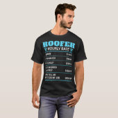 Funny Roofer Hourly Rate Construction Roofer Emplo T-shirt (Voorkant volledig)