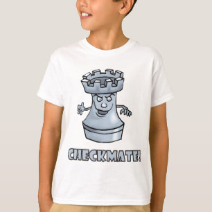 Funny rook schaakstuk (cartoon) checkmate! t-shirt