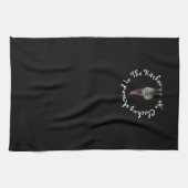 Funny Rooster Black Kitchen Towel Theedoek (Horizontaal)