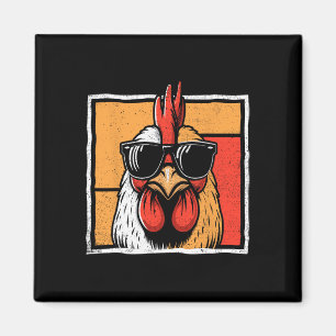 Funny Rooster Boer Kippen Vaders Dag Magneet
