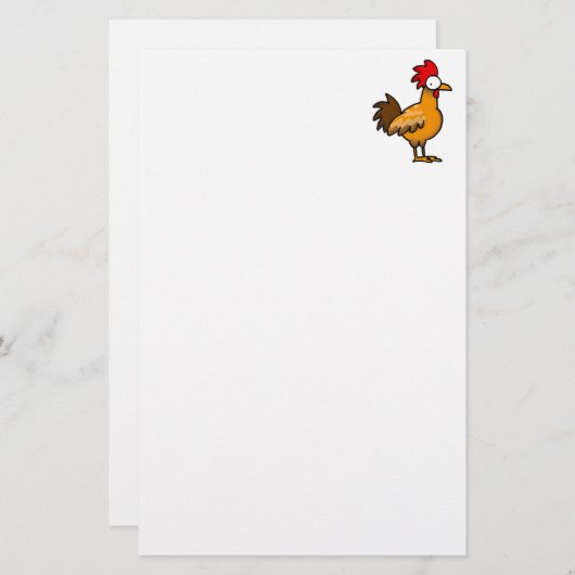 Funny rooster briefpapier (Voorkant / Achterkant)