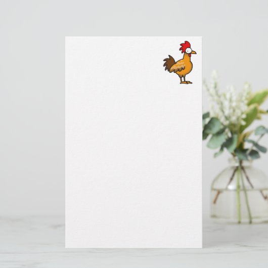 Funny rooster briefpapier (Staand voorkant)