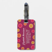 Funny Rooster Chicken Cocktails Tropical Beach Zee Bagagelabel (Achterkant verticaal)