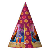 Funny Rooster Chicken Cocktails Tropical Beach Zee Feesthoedjes (Links)