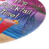 Funny Rooster Chicken Cocktails Tropical Beach Zee Snijplank (Hoek)