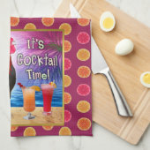 Funny Rooster Chicken Cocktails Tropical Beach Zee Theedoek (Quarter Fold)