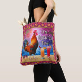 Funny Rooster Chicken Cocktails Tropical Beach Zee Tote Bag (Dichtbij)