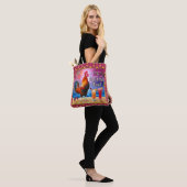 Funny Rooster Chicken Cocktails Tropical Beach Zee Tote Bag (Op model)