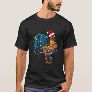 Funny Rooster Chicken Kerstlames Pajama Boerderij T-shirt