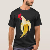 Funny Rooster Cocrek Chicken in Banana T-shirt (Voorkant)