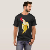 Funny Rooster Cocrek Chicken in Banana T-shirt (Voorkant volledig)