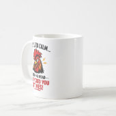 Funny Rooster Coworker Mug | I May Look Calm Koffiemok (Voorkant links)