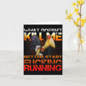 Funny Rooster Fight  Kaart (Gele Bloem)