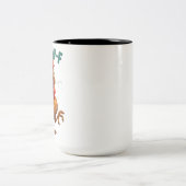 Funny Rooster Gift – F-Caw-F Chicken Design Tweekleurige Koffiemok (Center)