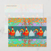 Funny Rooster Hen Funky Chicken Boerderij Animal G Briefkaart (Voorkant / Achterkant)