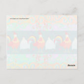 Funny Rooster Hen Funky Chicken Boerderij Animal G Briefkaart (Achterkant)