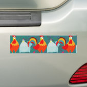 Funny Rooster Hen Funky Chicken Boerderij Animal G Bumpersticker (Op auto)