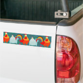 Funny Rooster Hen Funky Chicken Boerderij Animal G Bumpersticker (Op Truck)