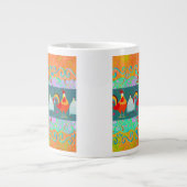 Funny Rooster Hen Funky Chicken Boerderij Animal G Grote Koffiekop (Voorkant)