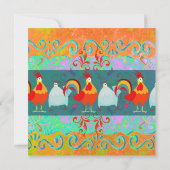 Funny Rooster Hen Funky Chicken Boerderij Animal G Kaart (Achterkant)