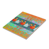 Funny Rooster Hen Funky Chicken Boerderij Animal G Tegeltje (Zijkant)