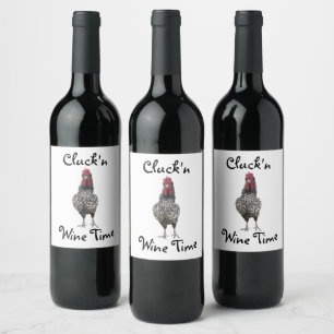 Funny Rooster Humoureuze Wijnlabel Wijn Etiket