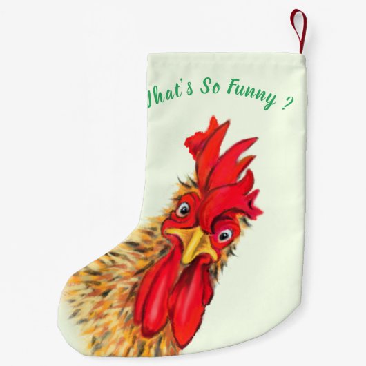 Funny Rooster Kerstkous - Aangepaste tekst Kleine Kerstsok (Achterkant)