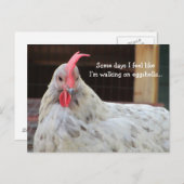 Funny Rooster met Gezegde Briefkaart (Voorkant / Achterkant)