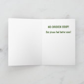Funny Rooster NO CHICKEN SOUP komt goed Kaart (Binnen)
