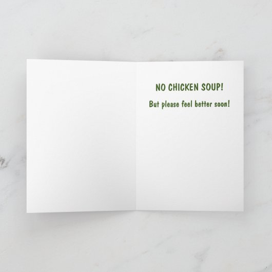 Funny Rooster NO CHICKEN SOUP komt goed Kaart (Binnen)