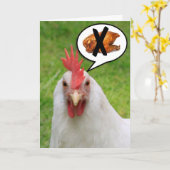 Funny Rooster NO CHICKEN SOUP komt goed Kaart (Gele Bloem)