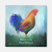 Funny Rooster Personalized Magnet (Voorkant)