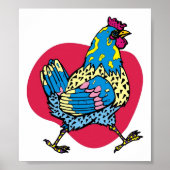 Funny Rooster Poster (Voorkant)