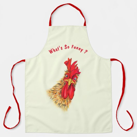 Funny Rooster Schort Gift - Aangepaste tekst (Voorkant)