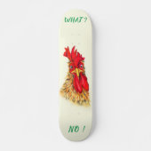Funny Rooster Skateboard Custom Text (Voorkant)