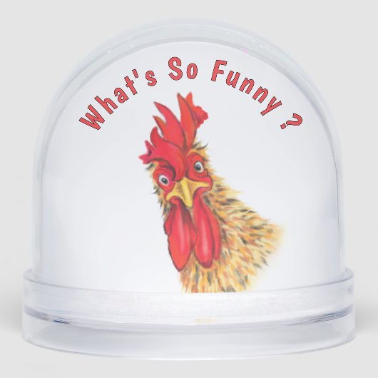 Funny Rooster Sneeuwbol (Voorkant)