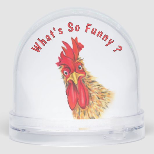 Funny Rooster Sneeuwbol (Achterkant)