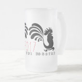 Funny Roosters Chinese Mok in het nieuwjaar 2017 (Voorkant rechts)