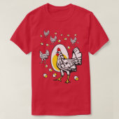 Funny Roseanne Rooster Chicken and Egg T-shirt (Design voorkant)