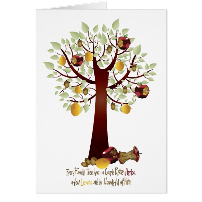Funny Rotten Apple Family Tree (Voorkant)
