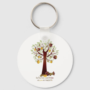 Funny Rotten Apple Family Tree Sleutelhanger