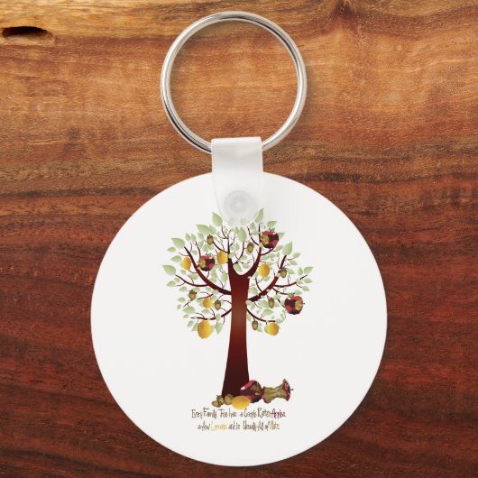 Funny Rotten Apple Family Tree Sleutelhanger (Voorkant)