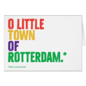 Funny "Rotterdam" AutoCorrecte kerstKaart (Voorkant Horizontaal)