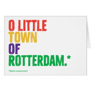 Funny "Rotterdam" AutoCorrecte kerstKaart