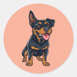 Funny Rotti God Ronde Sticker