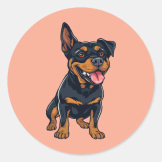 Funny Rotti God Ronde Sticker
